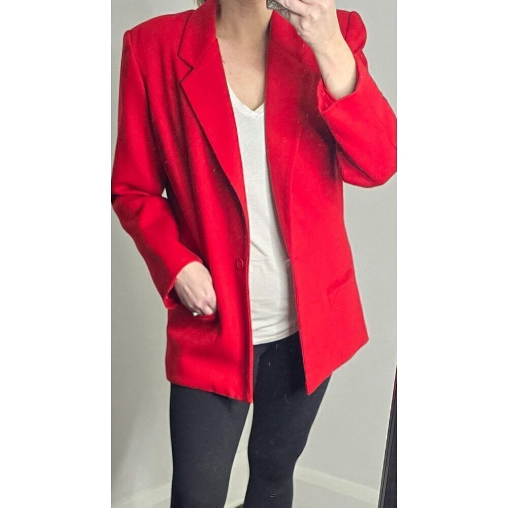 Vintage Classic Red Wool Blazer